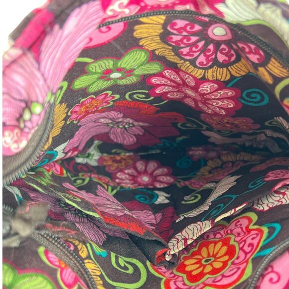 Vera Bradley Mod Floral Pink Quilted Hipster Crossbody Messenger Shoulder Bag Co - Picture 5 of 15